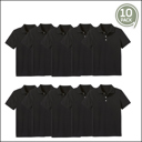 Black (5-Pack) 8 10-Pack School Uniform Tagless Polo Tshirt for Little Boys & Big Boys